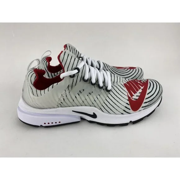 Nike Air Presto White Black Red Men's Sneakers Shoes Nike Logo Zebra CT3550-101 - Picture 7 of 12